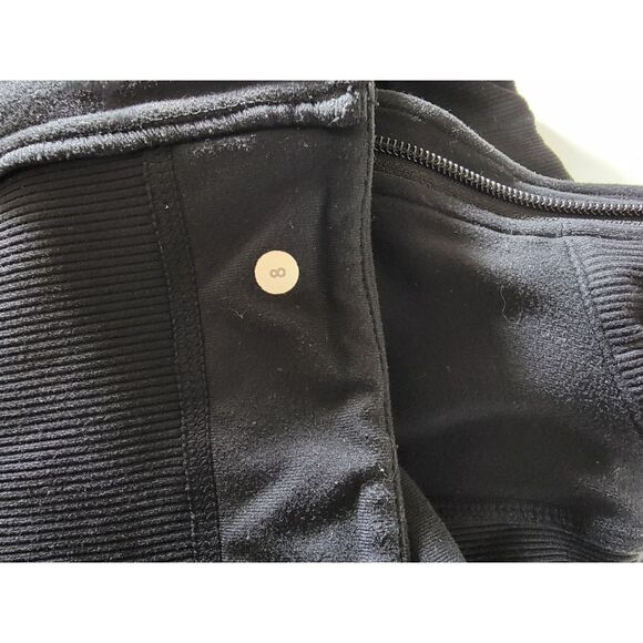 Lululemon Women's Black Vented Full Zip Sweatshirt - sz 8 - Picture 6 of 7